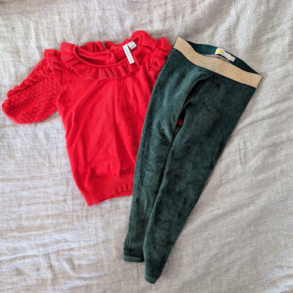 Girls Boden/ Janie and Jack Holiday Outfit, Size 6/7